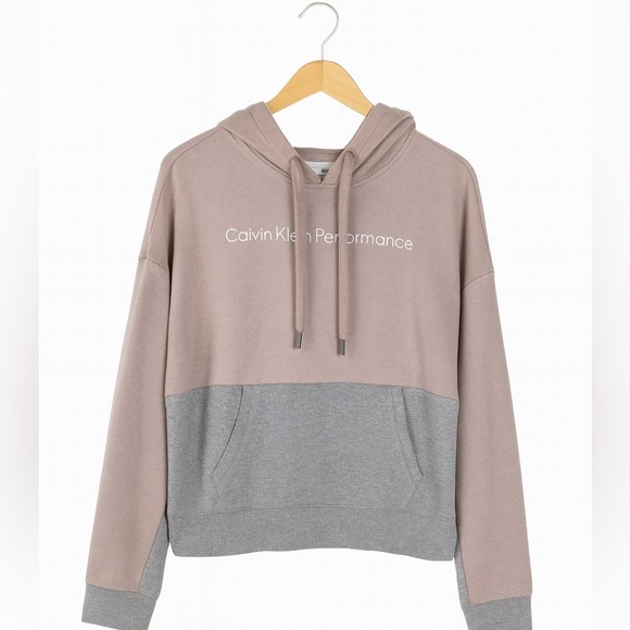 Calvin Klein Performance Women's Size Large Pink/Gray Block Hoodie Size Large - Picture 1 of 2